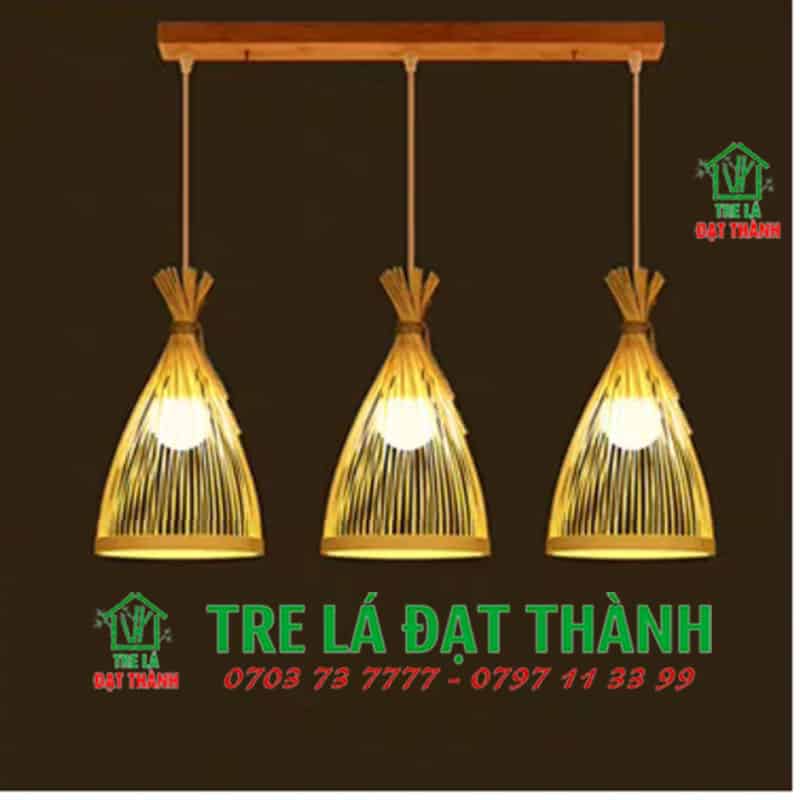 Đèn Đuôi Cá Thả Trần Bằng Mây Tre - DMT021